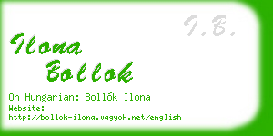 ilona bollok business card